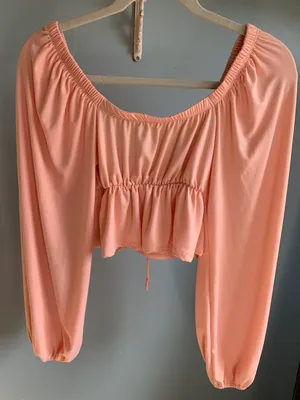NWOT Cropped Tie Front Top thumbnail 2