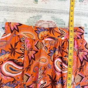 Boden Womens Paisley Tiered Maxi Skirt Size 10 Red Boho Prairie Peasant Cotton‎ thumbnail 5