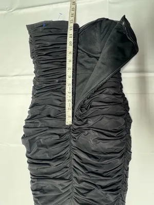 Olga & Maya Black Strapless‎ Ruched Mini Dress - Size S - NEW Without Tags. thumbnail 12