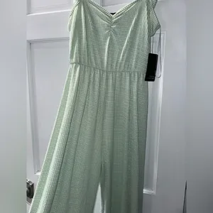 Caution to the Wind Green jumpsuit thumbnail 3