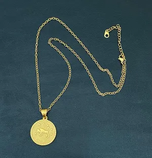 18K Gold plated Taurus Zodiac Sign Quarter Coin Pendant 20” Necklace 15.7g thumbnail 7