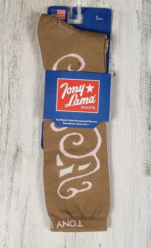 NWT Justin Boots Fashion Cushioned Sole Over The Calf Socks Women's Size Small thumbnail 1