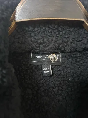 Jane Ashley Black, Gray & Red Geometric Fleece Vest thumbnail 4