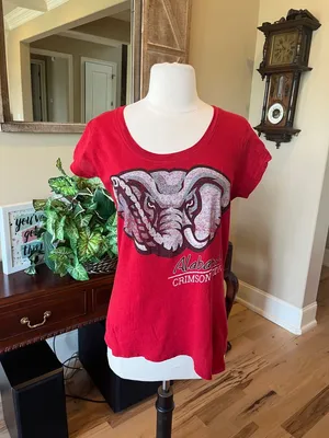 Rivalry Threads University of Alabama Crimson Red Lightweight Short Sleeve T Shirt Women’s Small thumbnail 3