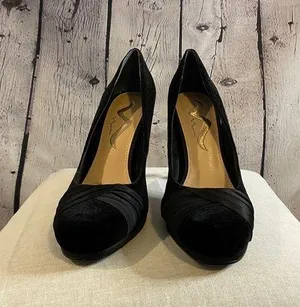 Nina || Black Velvet Heels thumbnail 1