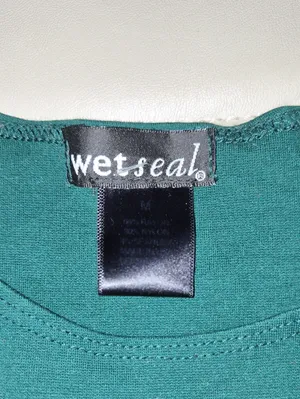Wet Seal Forest Green High Neck Crop Top thumbnail 2
