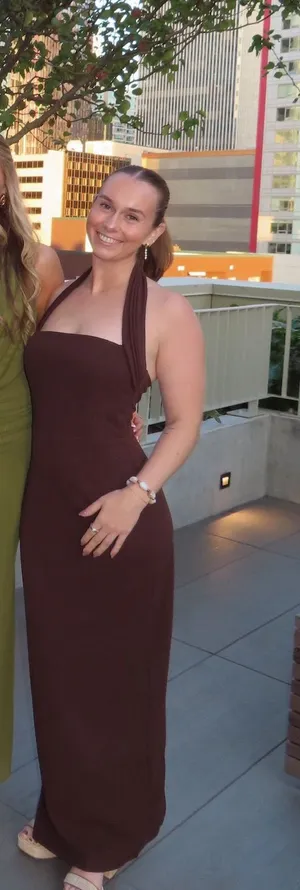 Long brown dress thumbnail 1