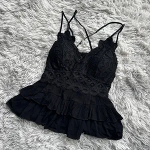 Black Lacey Tank thumbnail 4