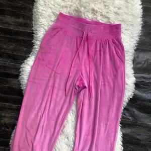 Victoria'S Secret Hot Pink Velour Velvet On Point Jogger Sweatpants Drawstrings thumbnail 2