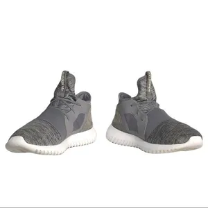 Adidas Originals Tubular Defiant Gray Marl Knit Suede Womens Sneakers Size 9 thumbnail 3