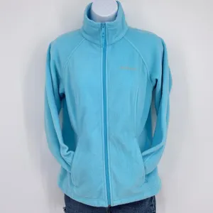 Columbia Fleece Jacket‎ Full Zip Aqua Blue Womens Size S Winter Outerwear Warm thumbnail 4