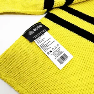 Hot Topic [Harry Potter] Wizarding World Hufflepuff Yellow Striped Scarf Hogwarts Cosplay thumbnail 4