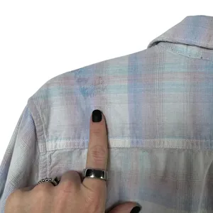Tommy Bahama Coastal Cord Pastel Plaid Button Down‎ Cotton Shirt Casual Beach S thumbnail 5