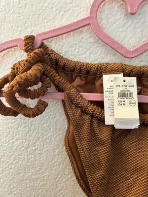 Aerie Brown Cheeky Bikini Bottoms thumbnail 4