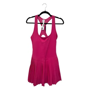 Fabletics Hot Shot Pleated Dress Women Size M Hot Pink Tennis Athletic Skort thumbnail 4