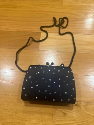Franchi black with rhinestones little hand bag . thumbnail 7