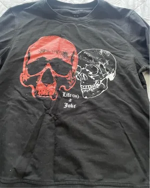 Men size medium skull sweatshirt Black thumbnail 2