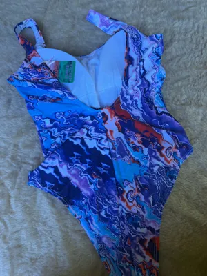Emme Jordan Beach Club Women's One-Piece Swimsuit in Blue Multi thumbnail 6