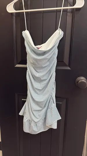 Edikted Gaia Gathered Mini Dress thumbnail 2