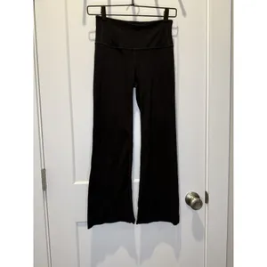 Athleta Barre Skinny Flare Pants In PowerVita Black Side slit Women’s XS Yoga thumbnail 3