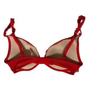 Victoria's Secret 32D Red Lace Push-Up Bra Rhinestone Detail‎ Padded Underwire thumbnail 3