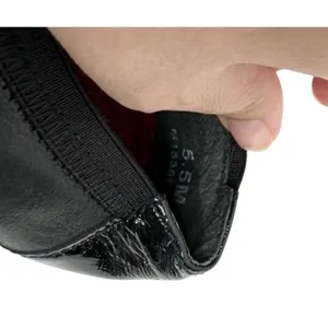 Munro American Black Leather Ballet Flats Buckle Patent Detail 5.5M thumbnail 6