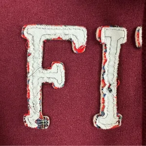 Y2K Vtg Abercrombie & Fitch Burgundy Swearshirt Hoodie Womens Large Grunge Prep thumbnail 4