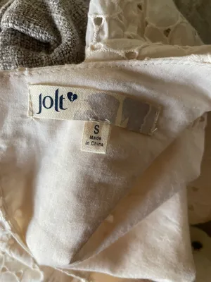 Boutique Off White Eyelit Dress V Neck thumbnail 3