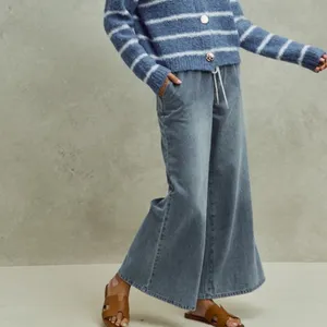 SO ME Mid Rise Elastic Waist Flare Denim‎ Jeans thumbnail 6