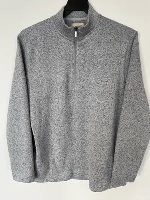 TELLURIDE Original brand men’s fleece sweatshirt US Large Gray 1/4 Zip Pullover thumbnail 1