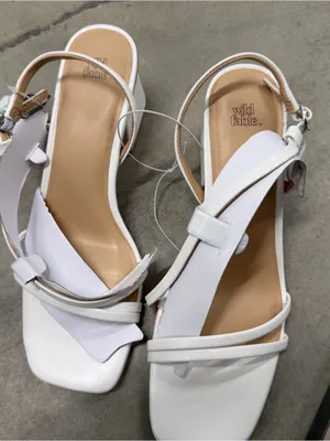 wild‎ fable White Strappy Square Toe Slingback Sandals thumbnail 1