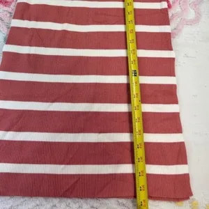 Time and Tru Coral Pink White‎ Striped Ribbed Knit Maxi Dress Sleeveless Small 6 thumbnail 4