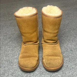 MinneTonka Cozy Tan Shearling Boots Size‎ 6 thumbnail 2