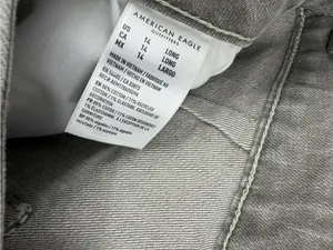 American Eagle high waisted stretch terrace gray wash stovepipe jean women’s 14L thumbnail 4