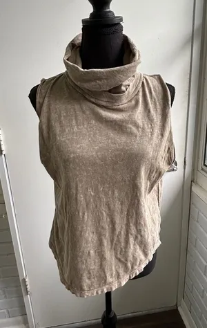 We The Free Free People Cowl Neck Sleeveless Top Small boho‎ minimalist Layered thumbnail 1