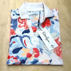 Walter Hagen Performance 11 Sleeveless Golf Polo XS White Gouache Floral Top NEW thumbnail 2