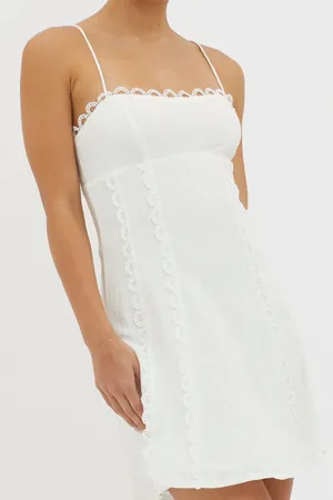 New Here Comes The Sun Chamberlain Scallop Trim Mini Dress Size XL MSRP $90 thumbnail 6