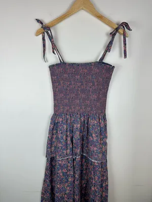 Loveshackfancy Caressa Tiered Floral Cottage‎ Farm Maxi Dress Women’s Sz Xs thumbnail 4