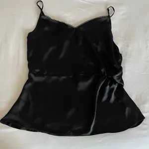 ZARA Black Strappy Top - Minimalist Camisole - Size XL thumbnail 1