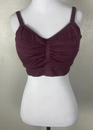 Kindred Bravely Nursing Bra Womens Large Purple Wireless Lined Back Closure L‎ thumbnail 1