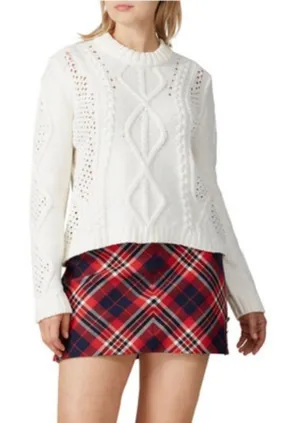 Rachel Roy Adrina Crewneck Pullover in Ivory, Size L New w/o Tag thumbnail 1