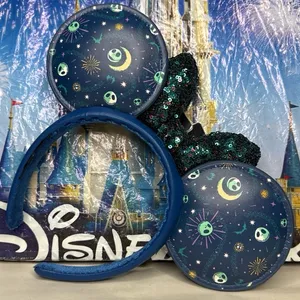 Disney Parks Nightmare Before Christmas Star Crossed Lovers Minnie Mouse Ears thumbnail 2
