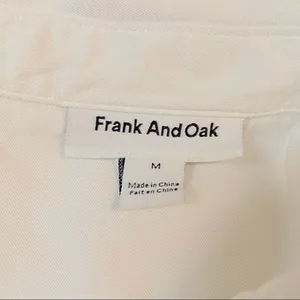 FRANK AND OAK White Button Down Medium Shirt thumbnail 5