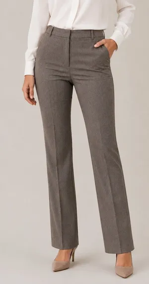 BCBGMaxazria Taupe Gray Pinstripe Preppy Dress Wool Pants US0 Bootcut Classic thumbnail 1