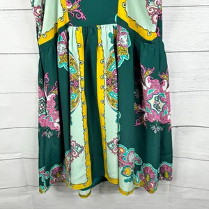 Moon Collection Womens size Large Paisley Print Sleeveless Dress thumbnail 6