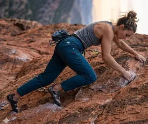 Mountain Equipment Women's 12 Blue Hiking Climbing Pants Regular Organic Cotton thumbnail 1