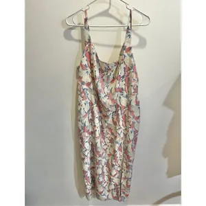 Abercrombie & Fitch Women XL Floral Midi Dress Dainty Romantic Coquette thumbnail 4