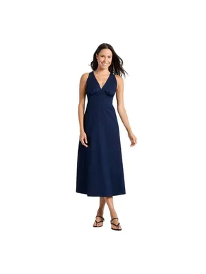 A New Day Womens Open Back Maxi Dress Woven 94439780 Navy Blue L thumbnail 7
