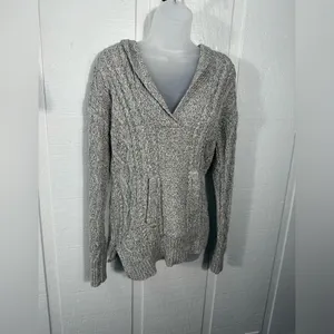 Lauren Ralph Lauren Cable Cotton Hooded Poncho Sweater Size Small NWT thumbnail 3