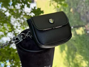 Juicy Couture Black Velour Shoulder Bag Coin Purse Key Charm NWT Y2K Rare New thumbnail 4